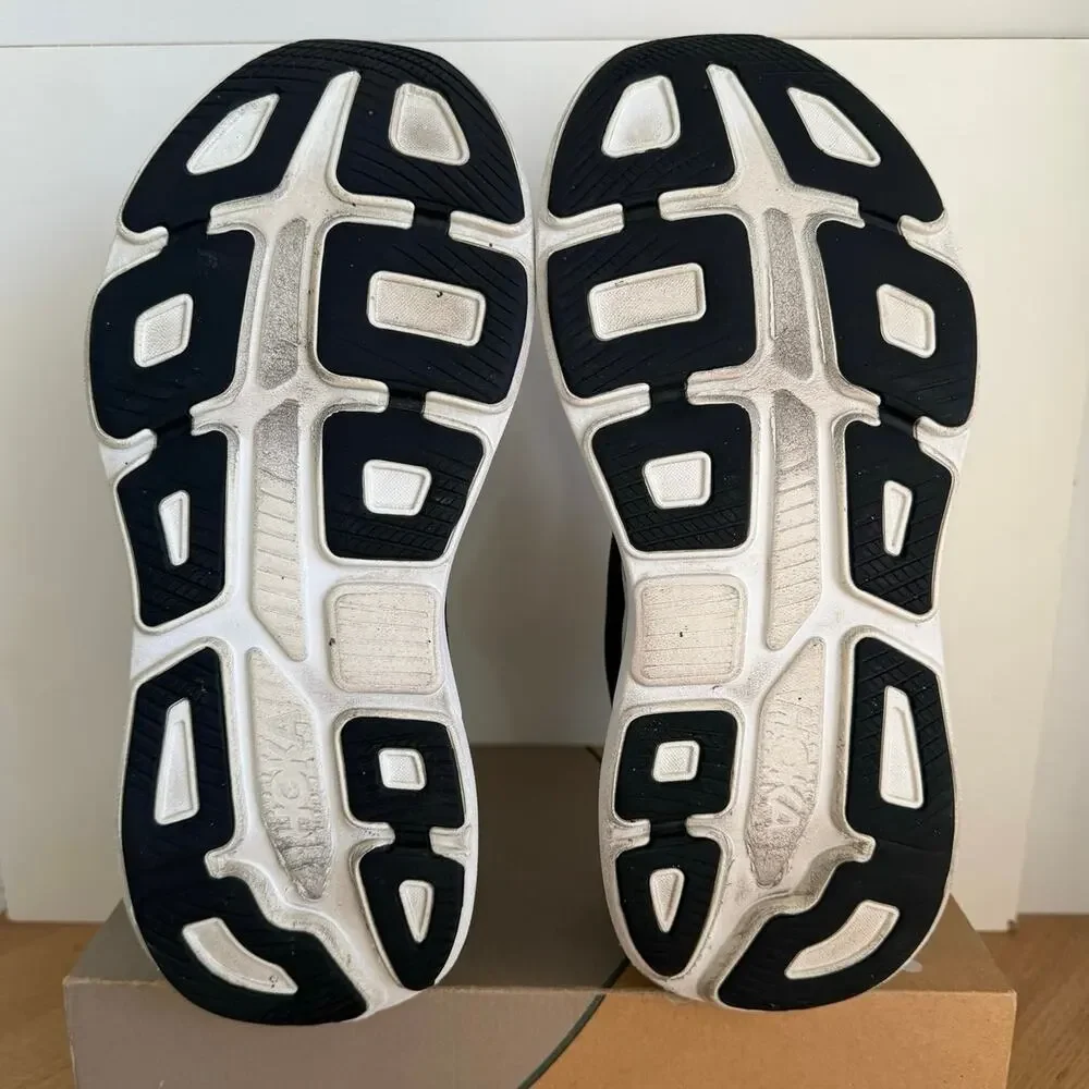 HOKA ONE ONE Bondi 9 Black/White Men Running Sneakers- SZ 13 Wide
